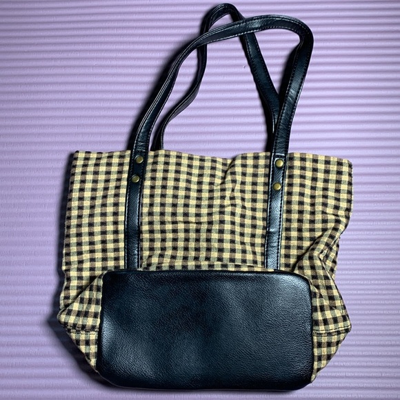 {Longaberger} Vintage Checkered Tote - Picture 2 of 3